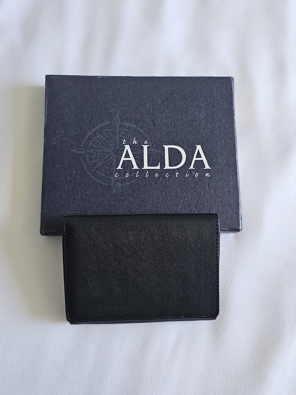 Vintage Alda Collection Black Leather Card Holder